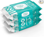 Nice 'N Clean Adult Flushable Wipes (3 x 60 Count) | Personal Cleansing Wipes Made from Plant-Based Fibers | Infused with Aloe & Vitamin E