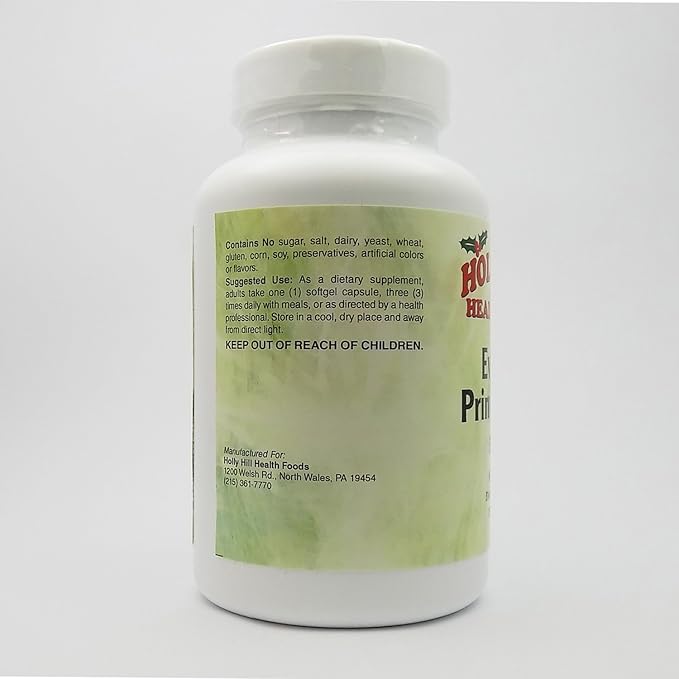 Holly Hill Health Foods, Evening Primrose Oil 500 MG, Hexane Free, 180 Softgels