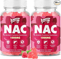 2 Pack NAC Gummies Sugar-Free, N-Acetyl Cysteine NAC Supplement 1000mg for Antioxidants, Immune Support, Non-GMO, Gluten-Free, Vegan – Raspberry Flavor, 120 Gummies