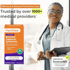 FemiClear for Bacterial Vaginosis Symtoms - Fast Relief for Discomfort, Itching & Discharge, pH Balance & Vaginal Health Support, Freshness & Odor Control, All-Natural Organic Ingredients, 2-Day Dose