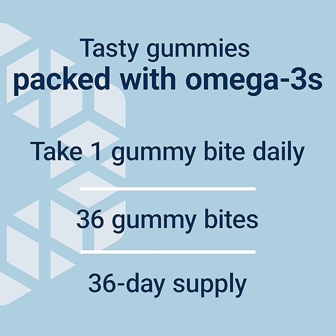 Life Extension Omega-3 Fish Oil Gummy Bites, EPA DHA Fatty acids, High-dose EPA DHA Support in a Delicious chewable Form, Non-GMO, Gluten Free, 36 Gummy Bites