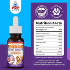 Pup Labs Freedom Joint Drops - Dog Joint Support Supplement with Human-Grade Ingredients - No Fillers, Preservatives, Additives, or Artificial Ingredients, 3 30 ml Droppers