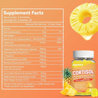 Cortisol Gummies for Women, Cortisol Supplements with Ashwagandha, Magnesium, L-theanine, for Relaxation and Mood Support - 60 Gummies