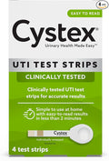 Cystex UTI Test Strips for Women & Men - Fast, At-Home Urinary Tract Infection Test Kit - Detects Leukocytes & Nitrites - Clinically Accurate Results in 2 Minutes - 4 Test Strips per Box