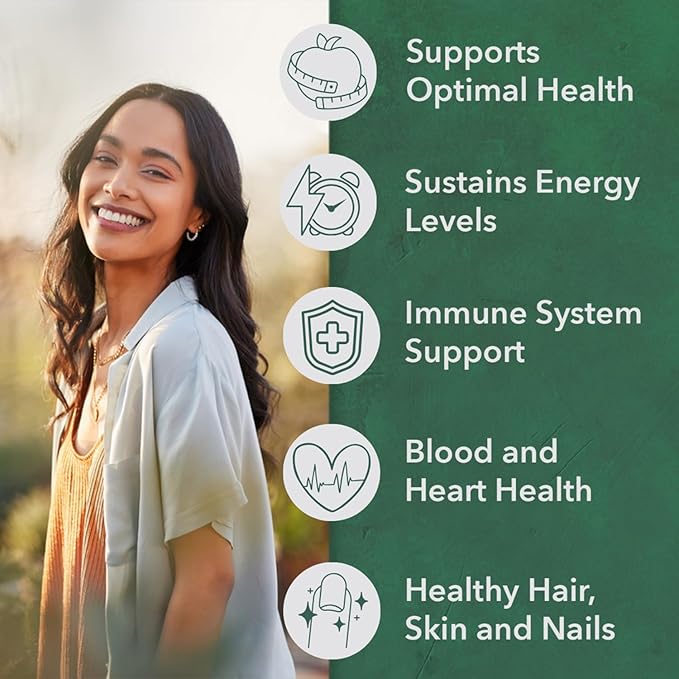 PlantFusion Organic Multivitamin for Women with Iron, One Daily Vegan Multivitamin with Plant Based B12, D3 & Whole Food Blend for Energy & Immune Support - 60 Tablets (2 Month Supply)