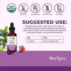 MARYRUTH'S Toddler Elderberry Syrup, USDA Organic Elderberry, Sugar Free Kids Immune Support Supplement for Ages 1-3 Years, Clean Label Project Verified®, Vegan, Non-GMO, Gluten Free, 1 Fl Oz