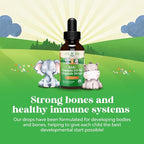 Natures Craft Kids Vitamin D3 K2 Drops - Organic Vitamin D for Kids for Strong Bones & Joints - Infants, Babies and Toddler Immune Support Drops Liquid Supplement - 2Fl Oz (Pack of 1)