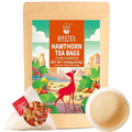 WT WEETEE Hawthorn Berry Tea Bags 100 Count, 100% Hawthorn Fruit, Corn Fiber Pyramid Bags, Antioxidant & Caffeine-Free Herbal Tea