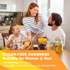 2 Pack Magnesium Carbonate Gummies 500mg, High Absorption Magnesium Supplement for Women & Men, with Calcium, Potassium, Vitamin C & D3, Support Digestive & Muscle Health, Sugar Free, Vegan,120Ct