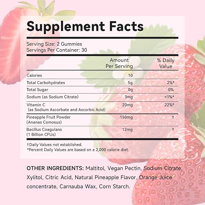 Feminine Balance Gummies for Women, Premium Feminine Balance Gummies Support PH Balance & Vaginal Health, Vegan, Gluten-Free, Strawberry Flavor 60 Gummies