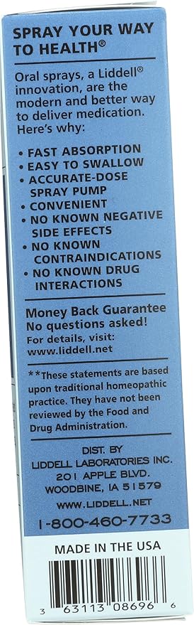 Liddell Homeopathic Insomnia, 1 Ounce
