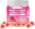 Women's Probiotic Gummies pH Balance & Gut Flora, Natural Raspberry Flavor, Vegan & Non-GMO, 90 Gummies
