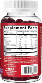 Health Plus Super Colon Cleanse Gummies Dietary Supplement, Gentle Overnight Relief from Occasional Constipation, Natural Senna Leaf Extract, Mixed Berry Flavor, 60 Count, 15 Day Cleanse