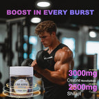 Creatine Gummies 3000mg with Shilajit | Juice-Burst Filled for Muscle Recovery, Strength & Energy Booster | Natural Testosterone & Cognitive Support for Men & Women | 60 Count, Blueberry Flavor