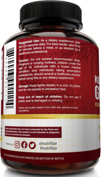 NutriFlair Korean Red Panax Ginseng 1600mg – 120 Vegan Capsules | 5% Ginsenosides | Non-GMO, Gluten-Free | Natural Energy & Focus Support | Made in USA