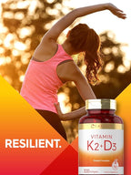 Carlyle Vitamin K2 D3 Supplement | 300 Softgels | 200mcg K2 MK7 & 10,000 IU D3 | Non-GMO, Gluten Free