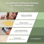 Beauty Sleep & Skin Glow Supplement – 4-in-1 Nighttime Support with L-Glutathione, Hyaluronic Acid, L-Theanine & Chamomile – Vegan, Made in USA, 56 Capsules