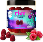 Reiv Natural Sleep Vitamin Gummies – 6mg Melatonin with L-Theanine, ZInc & Lemon Balm – Vegan, Sugar-Free, Gluten-Free – Natural Nighttime Relaxation – Mixed Berry Flavor – 30 Count