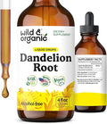 Wild & Organic Dandelion Root Extract Drops - Liver Cleanse Detox - Herbal Dandelion Tincture - Liver Support Supplement - Add to Tea - Vegan, Sugar & Alcohol-Free Liquid Drops - 4 fl oz