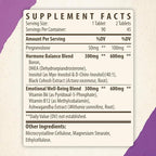 Pregnenolone with Ashwagandha for Women, Pregnenolone 100mg (2 Tablets) or 50mg (1 Tablet) Dose, 8-in-1 Formula with DHEA, Black Cohosh, Dual-Dosing, Vegan, Gluten Free, 180 Chewable Tablets