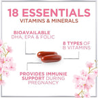 Prenatal Vitamins for Women - Prenatal Multivitamin with Folic Acid & Omega 3 DHA Fetal Development Support - Pregnancy Vitamin Supplement with, Vitamin A, C, D, B6, B12 & Iron - 60 Softgels