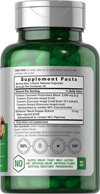 Horbäach Turmeric Curcumin Supplement | 90 Capsules | Complex with Black Pepper | Non-GMO, Gluten Free
