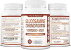 Purely Optimal Glucosamine Chondroitin MSM Supplement w/Turmeric & Boswellia - Glucosamine Sulfate Joint Supplement for Men & Women - 120 Tablets