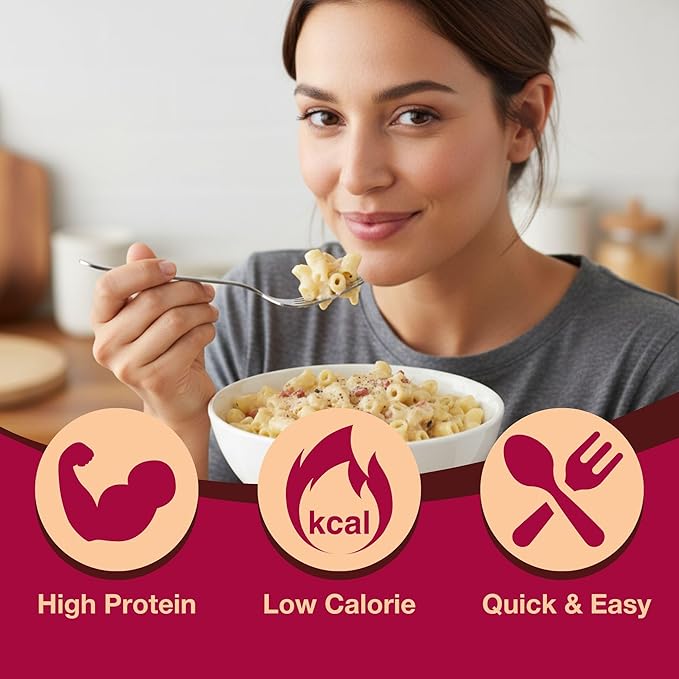 ProtiDIET High Protein Carbonara Pasta – 15g Protein, 7 Pouches - Balanced High Protein Meal Replacement for Everyday Wellness