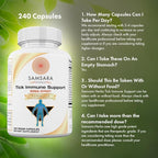 Samsara Herbs Tick Immune Support - Japanese Knotweed, Cats claw, Andrographis, Cryptolepis, Sarsaparilla, Resveratrol, Tick Bite Support 240 Capsules