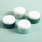 kuangre Travel Containers for Toiletries, Silicone Cream Jars BPA-Free, Leak-proof 2oz Travel Size Containers, Portable Size Silicone Jars with Lid for Cosmetic Face Hand Body Cream (4 Pack)