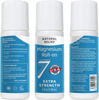 Seven Minerals Extra Strength Magnesium Roll On Stick - Pure USP Grade Magnesium for Feet, Sleep, Muscle Pain & Cramps - Fast Absorbing & Mess-Free, USA Made, 3 Fl Oz