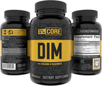 5% Nutrition Core DIM Supplement | Estrogen Regulation Support for Men & Women | Natural Diindolylmethane w/Calcium D-Glucarate, Organic Broccoli Powder + Bioperine (30 Servings / 60 VegCaps)