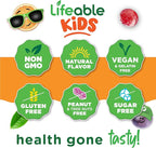 Lifeable Sugar Free Elderberry Gummies for Kids with Vitamin C and Zinc | Kids Immune Support Supplement | Great Tasting Elderberry Gummies | Vegan, Non GMO, Kosher Gluten Free | 60 Gummies