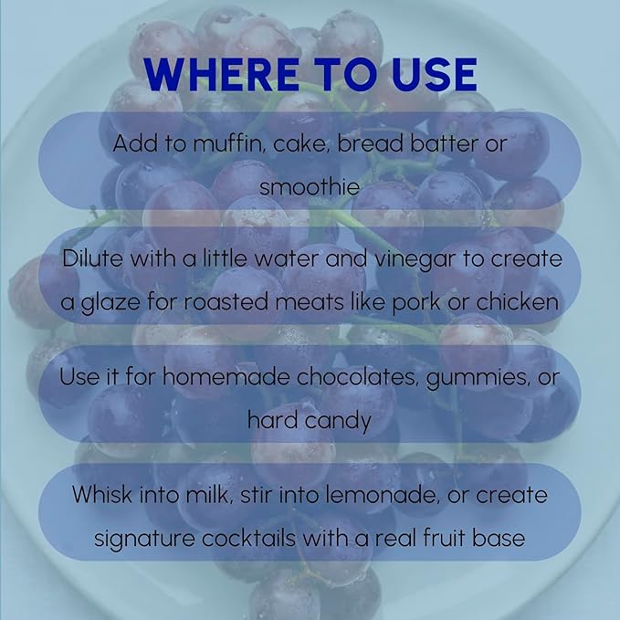Grape Powder 8 oz - Natural Skin Seeds Pulp Powder, Great for Cooking and Drinks
