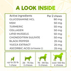ZENO Glucosamine HCL & Hip and Joint Chews for Dogs - 150 pcs - Advanced Hip and Joint Support for Dogs - with MSM & Green Lipped Mussel - Chicken