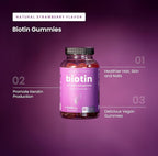 NutraChamps Biotin Gummies 10000mcg [High Potency] for Healthy Hair, Skin & Nails Vitamins for Women, Men & Kids - 5000mcg in Each Hair Vitamins Gummy - Vegan, Non-GMO, Hair Health Supplement