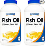 Nutricost Fish Oil 1000mg (560mg of Omega-3), 240 Softgels (2 Bottles)