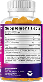 Vitamatic Folic Acid Gummies 1000 mcg (1 mg) - an Essential Prenatal Vitamins for Mom & Baby - Vitamin B9-120 Vegan Gummies (1)