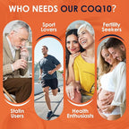 NATURE TARGET Ubiquinol CoQ10 200mg softgels with PQQ & Turmeric, High Absorption Coenzyme Q10 Supplement with ALA & Black Pepper, Antioxidant for Heart & Brain Health, Energy Production, 120 Count