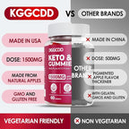 Keto ACV Gummies Advanced Weight Loss, Keto Gummy Supplement for Women and Men, with 1500MG Apple Cider Vinegar & Vitamin B12, Vegan & Non-GMO, Detox & Cleanse, Low-Carb, 60 Count