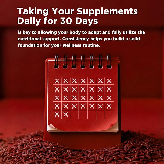 MEENCCD 2 Pack Red Yeast Rice with CoQ10 Gummies, Red Yeast Rice Supplement with Coenzyme Q10 for Overall Well-Being, Sugar Free, Vegan, Raspberry Flavor, 120 Count