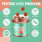 AFXMATE Ashwagandha Gummies for Women Sugar Free, Men's Ashwagandha Supplement Gummy with Vitamin D Magnesium Vegan (90 Counts)