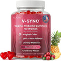 SOON+ Feminine Balance Gummies for Women, V-Sync Pineapple Probiotics for pH Balance Support * Vaginal, Urinary, Immune, Digestive Wellness * with Bacillus Coagulans, Cranberry, Vitamin C, 60 Gummies