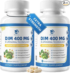 Lukaree DIM Supplement 400MG for Women - 12 in 1 Liposomal Dim Capsules- with Black Cohosh, Soy Isoflavones & Alpha Lipoic Acid, Vegan, 120 Ct.