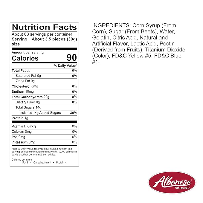 Albanese Candy, Gummi Apple Rings, 4.5-pound Bag