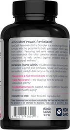 NeoCell Resveratrol Complex 1800 mg | 180 Capsules | Revitalizing Formula | Potent Antioxidant Supplement | Grape & Red Wine Extract
