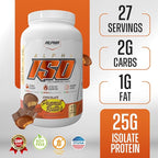 Alpha Supps ISO, Low Carb 100% Whey Protein Isolate Powder, 25 Grams Per Serving, Helps Support Muscle Growth, Low Sugar and Gluten Free (Chocolate Peanut Butter, 2 lb)