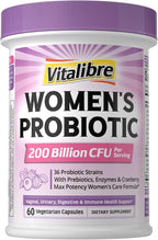 Probiotics for Women 200 Billion CFU, 36 Unique Strains, with Cranberry Prebiotics & Digestive Enzymes, High Potency Vaginal Probiotics, Full-Spectrum Gut Health, 60 Vegan Capsules