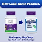 Natrol 5-HTP 200mg Dietary Supplement to Support a Balanced Mood, 60 Time Release Tablets, 60 Day Supply,(Pack of 2)