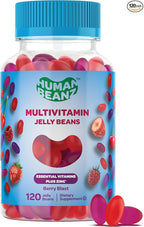 Human Beanz Multivitamin Jelly Bean Gummies with Zinc for Men and Women, Immune Support Dietary Supplements for Adults, Vegetarian, 120 Berry Blast Jelly Beans, Kosher